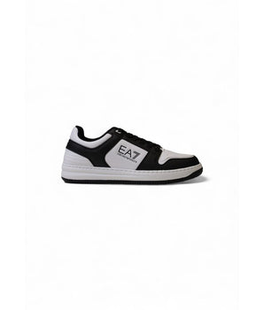 EA7 Emporio Armani Black And White Polyester Athletic Sneakers