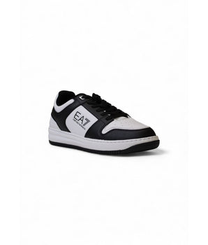 EA7 Emporio Armani Black And White Polyester Athletic Sneakers