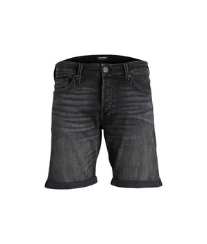 Jack Jones Black Cotton Bermuda Shorts