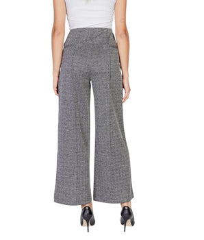 ICHI Black Polyester Casual Pants