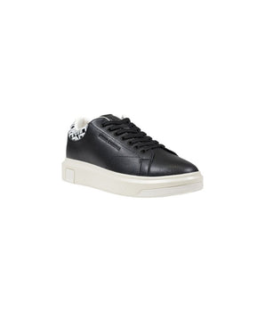 Armani Exchange Black And White Leather Low Top Sneakers