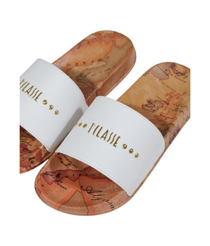 Alviero Martini Prima Classe White Polyethylene Slippers