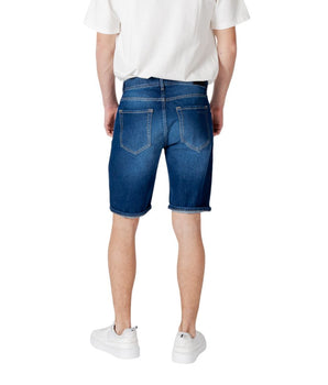 Antony Morato Blue Cotton Bermuda Shorts