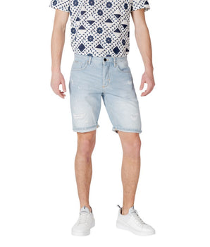 Antony Morato Light Blue Cotton Bermuda Shorts