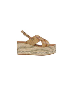 Alviero Martini Prima Classe Beige Polyethylene Platform Sandals
