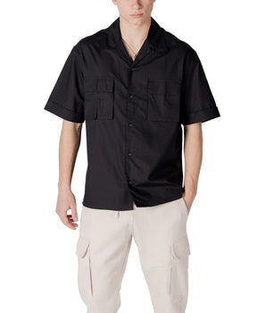 Antony Morato Black Lyocell Shortsleeve Shirt