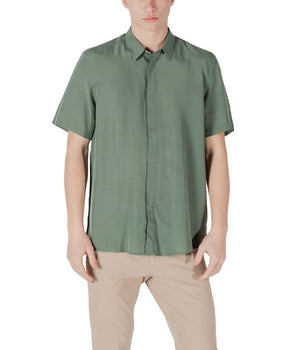 Antony Morato Green Lyocell Shortsleeve Shirt