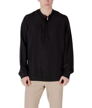 Antony Morato Black Lyocell Shirt