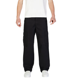 Jack Jones Black Cotton Cargo Pants