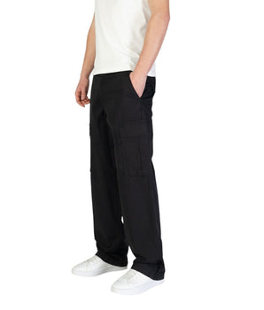 Jack Jones Black Cotton Cargo Pants