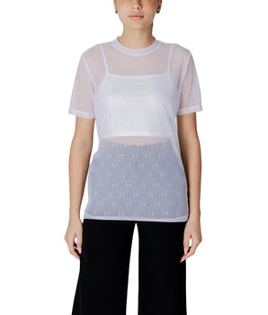 Armani Exchange White Polyamide T-Shirt