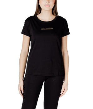 Armani Exchange Black Cotton T-Shirt