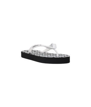 Armani Exchange Black And White Rubber Flip-Flop Sandals
