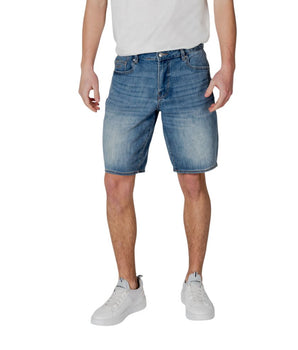 Armani Exchange Blue Polyester Bermuda Shorts