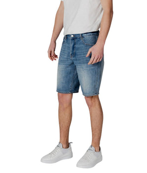 Armani Exchange Blue Polyester Bermuda Shorts