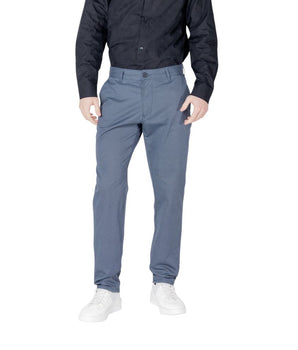 Armani Exchange Blue Cotton Skinny Pants