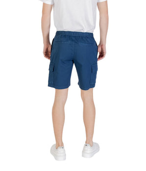 Hugo Boss Blue Cotton Bermuda Shorts