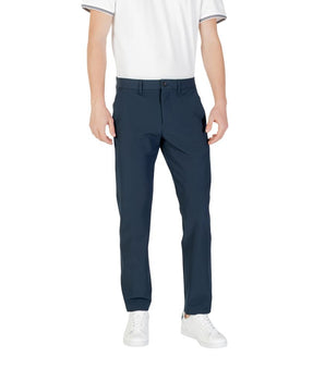 Hugo Boss Blue Polyester Skinny Pants