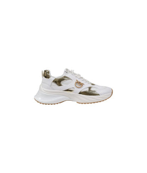 PINKO White Leather Chunky Sneakers