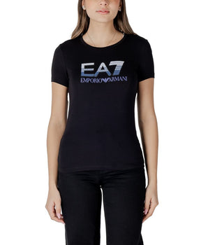 EA7 Emporio Armani Black Cotton Sportswear