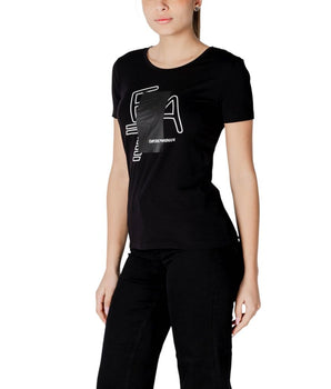 EA7 Emporio Armani Black Cotton T-Shirt