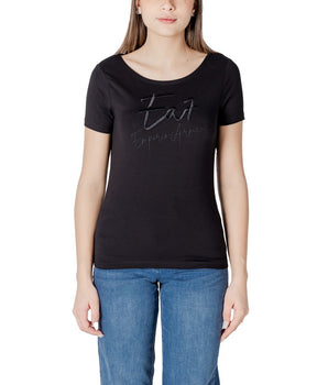 EA7 Emporio Armani Black Cotton T-Shirt