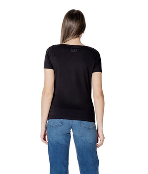 EA7 Emporio Armani Black Cotton T-Shirt