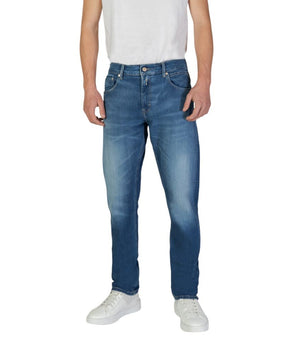Replay Blue Cotton Slim Fit Jeans