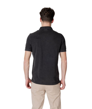 Replay Black Cotton Polo Shirt