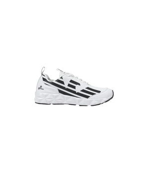 EA7 Emporio Armani Black And White Polyester Athletic Sneakers
