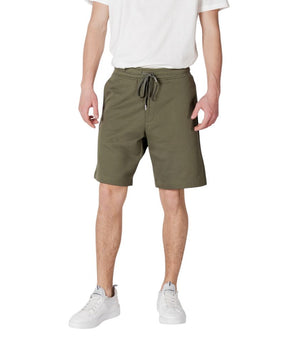 Replay Green Cotton Bermuda Shorts