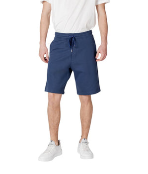 Replay Blue Cotton Bermuda Shorts