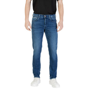 Replay Blue Cotton Relaxed Fit Jean
