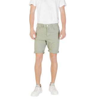 Replay Green Cotton Bermuda Shorts