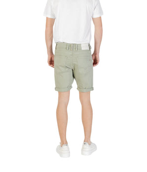Replay Green Cotton Bermuda Shorts