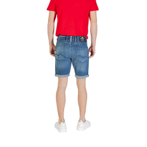 Replay Blue Cotton Bermuda