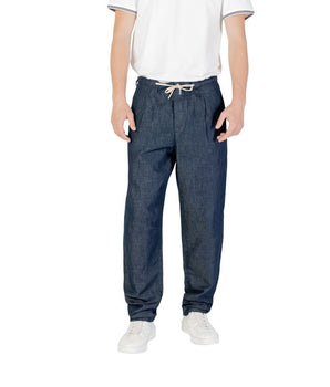 Replay Blue Cotton Casual Pants