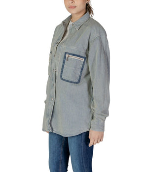 Replay Blue Cotton Blouse