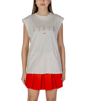 Replay Cream Cotton Tank Tops