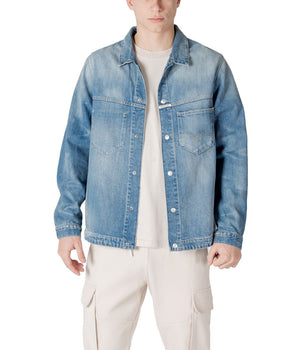Replay Light Blue Cotton Denim Jacket