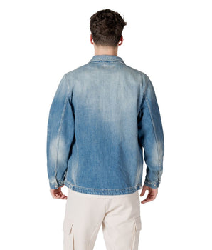 Replay Light Blue Cotton Denim Jacket