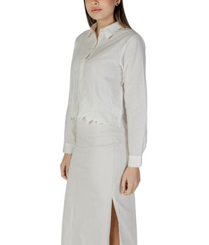 Jacqueline De Yong White Cotton Blouse