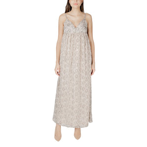 Only Beige Recycled Polyester Long