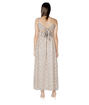 Only Beige Recycled Polyester Long Dress