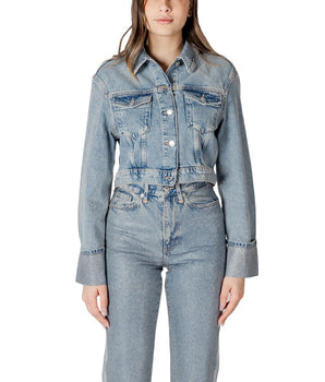 Only Light Blue Organic Cotton Jackets & Coat