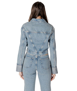 Only Light Blue Organic Cotton Jackets & Coat