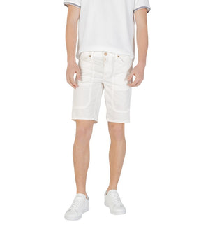 Jeckerson White Cotton Bermuda Shorts