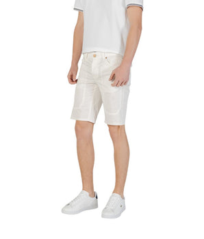 Jeckerson White Cotton Bermuda Shorts