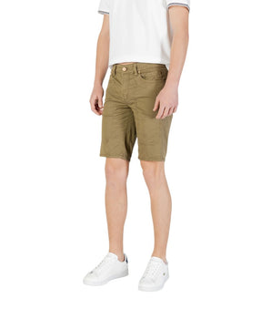 Jeckerson Green Cotton Bermuda Shorts