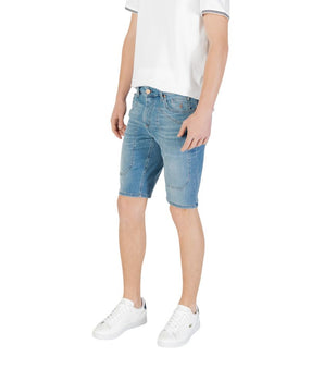 Jeckerson Light Blue Cotton Bermuda Shorts